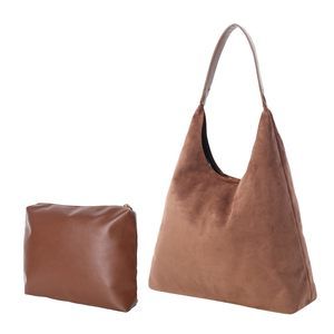 Brown Suede Bags, Large Suede Hobo Tote Purses Office Travel c: